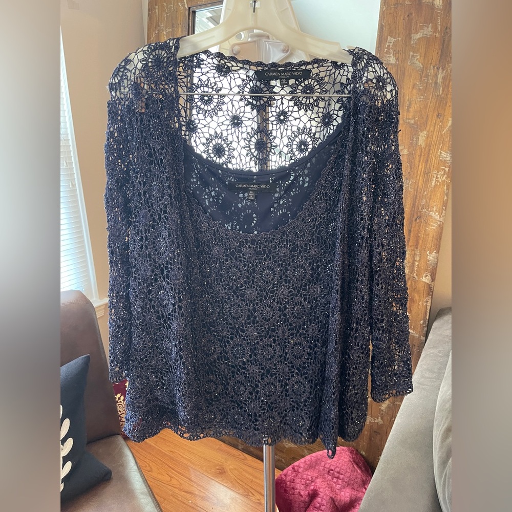 Carmen Marc Valvo Cardigan Set!